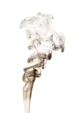 Smoke on a white background Stockfoto's