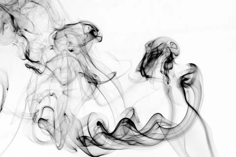 Smoke in white background Stock Photos