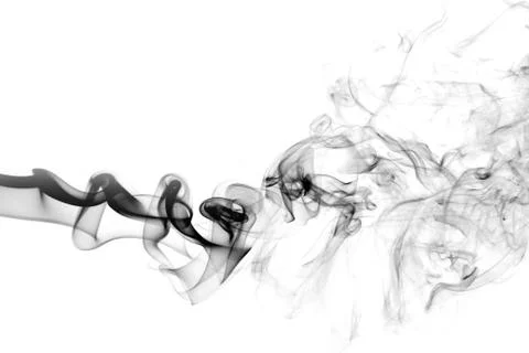 Smoke in white background Stock Photos