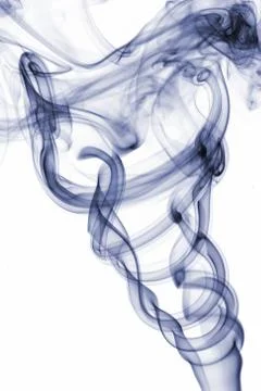 Smoke on white Stock Photos
