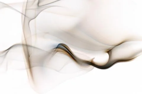 Smoke on white Stock Photos