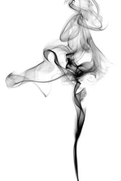 Smoke on white Stock Photos