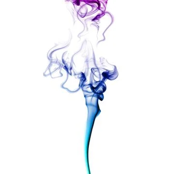 Smoke on white Foto stock
