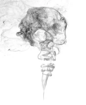 Smoke on white Stock Photos