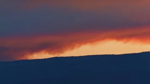 Smoke Wildfire Eagle Creek Forest Fire in Oregon Stock Footage 82014099