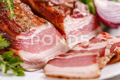 Smoked bacon Stock Photos
