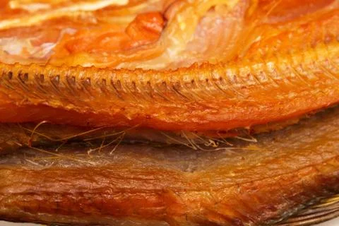 Smoked fish as a background Stock Photos