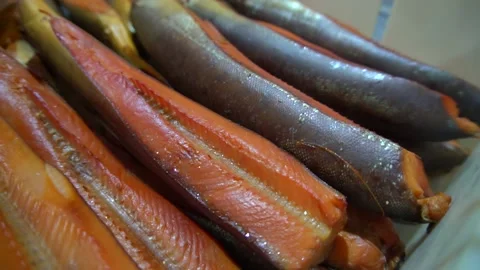 Smoked fish Stock Footage 148465635
