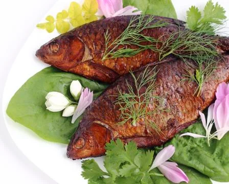 Smoked fish Stock Photos