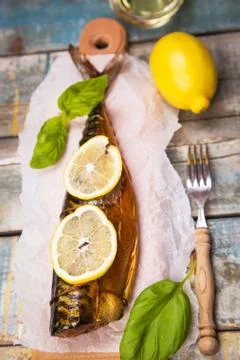 Smoked fish Stock Photos