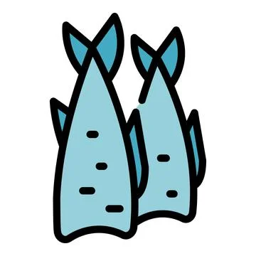 Smoked herring icon vector flat Stock Illustration