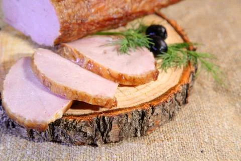 Smoked meat. Stock Photos