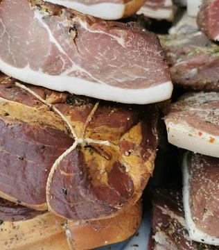 Smoked meat texture Stock Photos