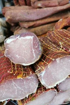 Smoked meat texture Stock Photos