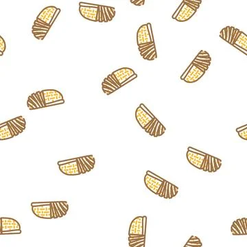 Smoked meat vector seamless pattern Stock Illustration