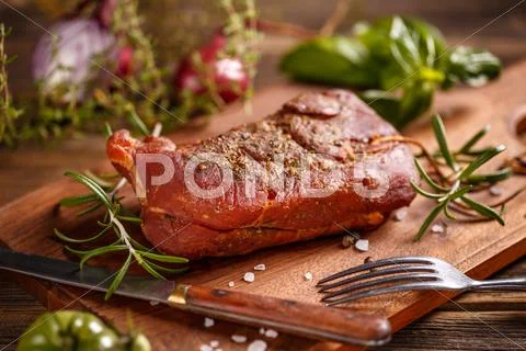 Smoked pork meat Stock Photos
