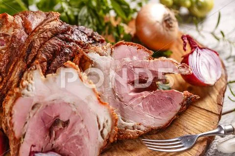 Smoked pork meat Stock Photos