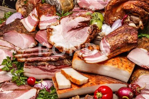 Smoked pork meat Stock Photos