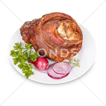 Smoked pork trotter Stock Photos