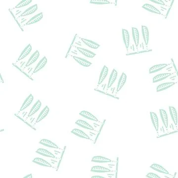 Smoked salmon glyph seamless pattern 库存插图