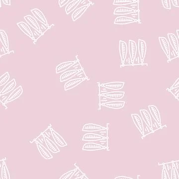 Smoked salmon line seamless pattern イラスト素材