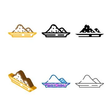 Smoked salt color icon vector concepts 스톡 일러스트