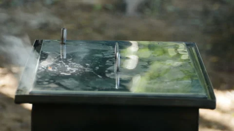 Smokehouse on fire close-up Stock Footage 161031392