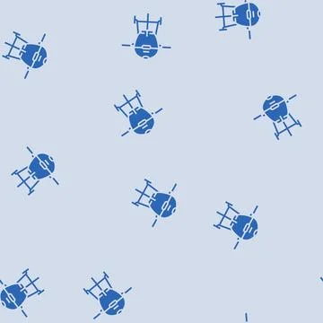 Smoker beef glyph seamless pattern Stock Illustration