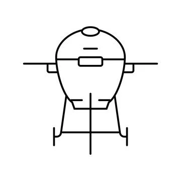 Smoker beef line icon vector illustration Stock Illustration