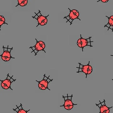 Smoker beef vector seamless pattern Stock Illustration