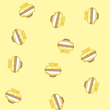 Smoker beef vector seamless pattern Stock Illustration