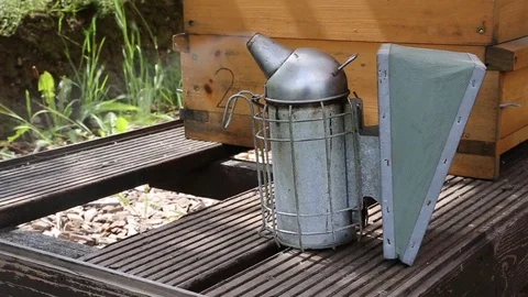 Smoker of a beekeeper Stock Footage 71192887