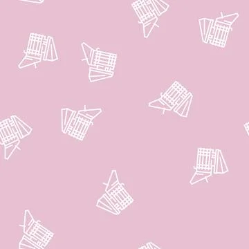 Smoker beekeeping line seamless pattern イラスト素材