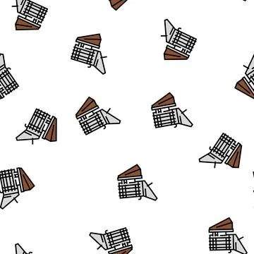 Smoker beekeeping vector seamless pattern イラスト素材