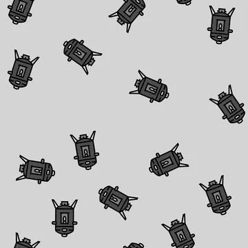 Smoker steak vector seamless pattern Stock Illustration
