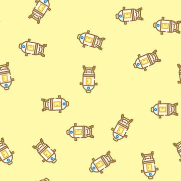 Smoker steak vector seamless pattern Stock Illustration