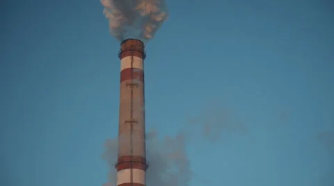 Smokestack, factory 스톡 동영상 35579630