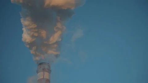 Smokestack, factory 스톡 동영상 35610809