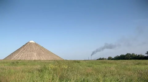 Smokestack in the field Video stock 8838515