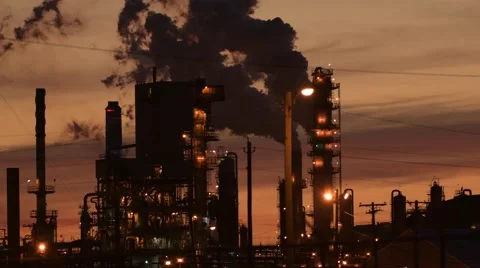 Smokestack from industrial plant Stock Footage 64972791
