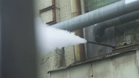 Smokestack Pollution In The Air Stock Footage 74700989