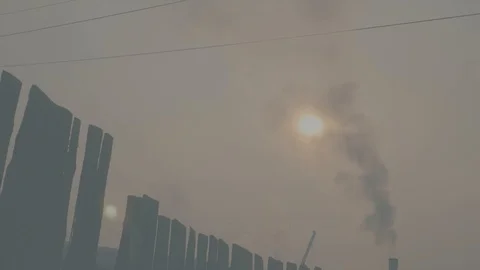 Smokestack Pollution Video stock 126748422