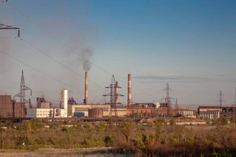 Smokestacks Foto stock