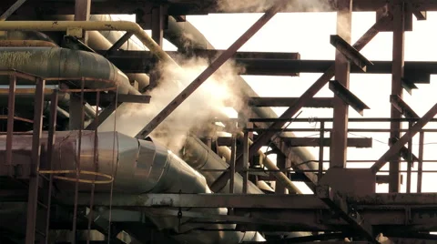 Smokestacks, the spider web of pipes (6) Видео 48631557