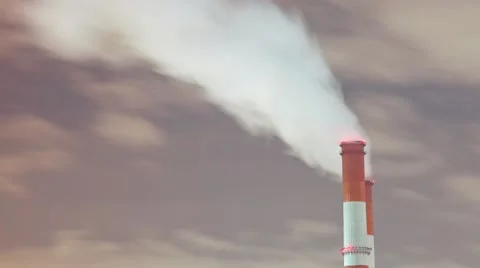 Smokestacks time lapse Video stock 46182191