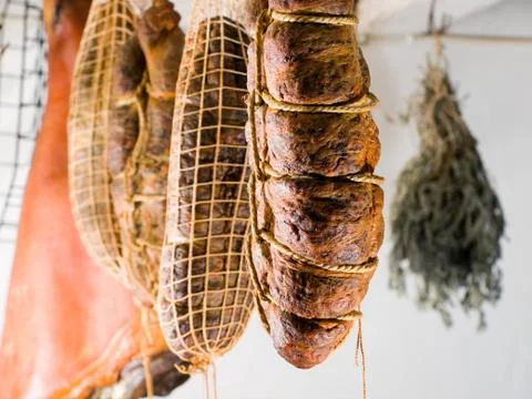 Smoket meat Stock Photos