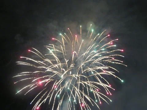 Smokey fireworks sparks explode Stock Photos
