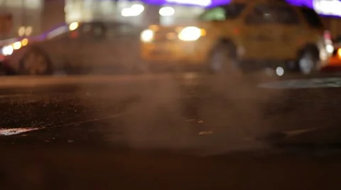 Smokey night NYC Stock Footage 48338375