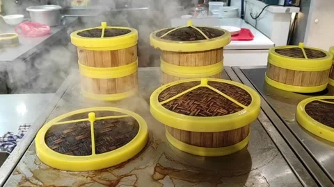 Smokey steamers inside a kitchen Stock Footage 274768620