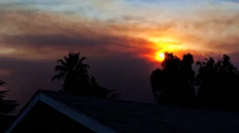 Smokey Sunrise Timelapse Stock Footage 65053204